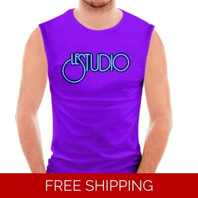 Le Studio Custom 3D Vest Shirt White & Blue Logo